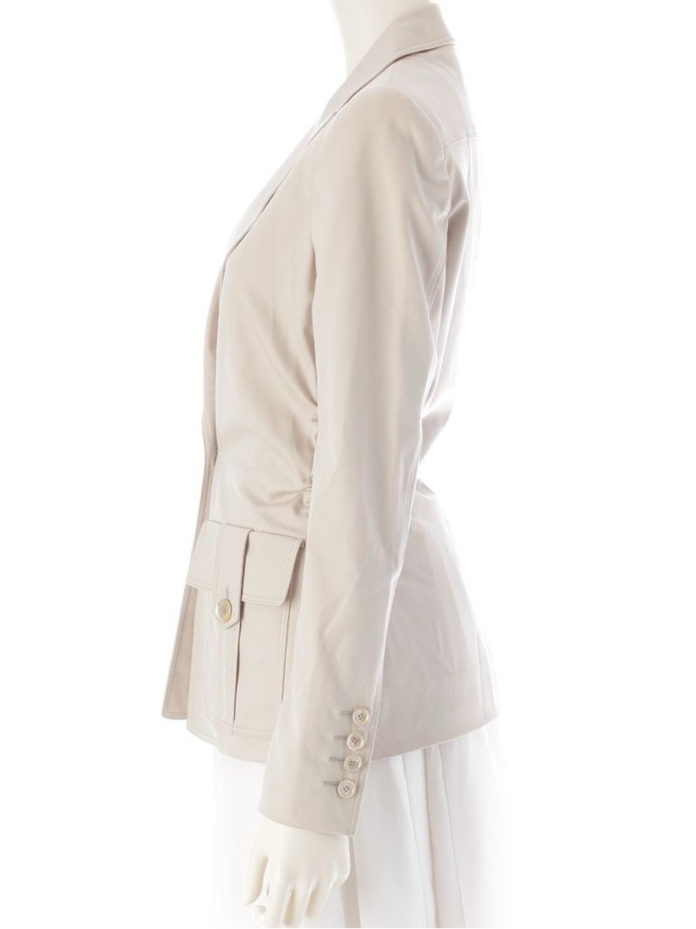 Vintage Gucci by Tom Ford Ruched Utility Blazer Spring 2004 Runway IT 42 - Picture 7 of 13